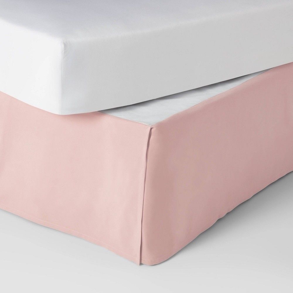 Pillowfort Pink Full Bedskirt 14” Drop Pleated Microfiber NEW